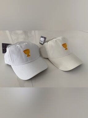 PGA Tour Presidents Cup Official Hats x 2 - White/Cream